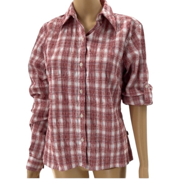 The North Face Hiking Long Sleeve Button Down Shirt Ladies M - Picture 1 of 11